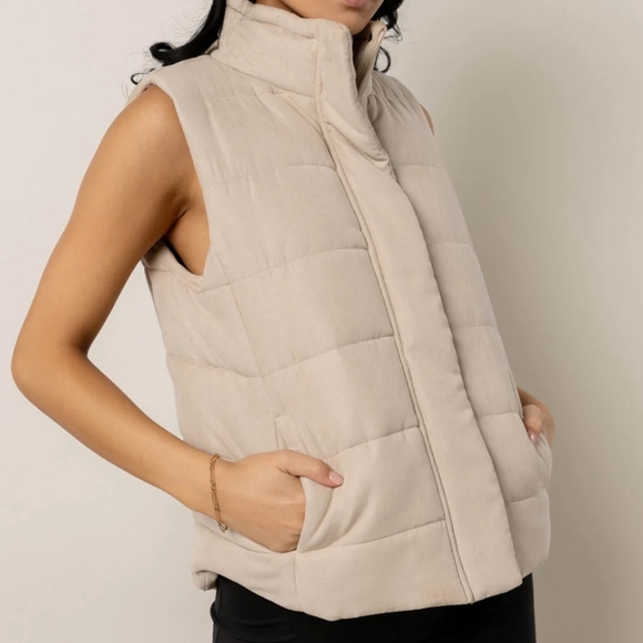 Bohme MILAH PUFFER VEST M Beige - Picture 2 of 9